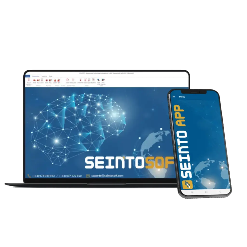 imagen del software de senito, en el móvil y en portátil